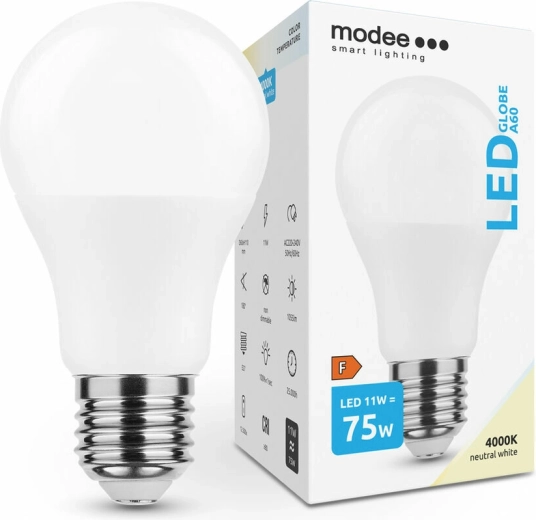 Modee Smart Lighting LED žiarovka Globe E27 11 W neutrálna biela