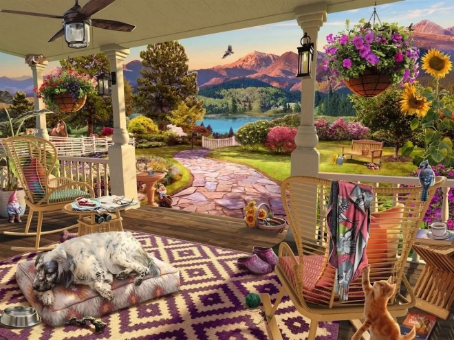 Ravensburger puzzle útulná veranda 750 dielikov