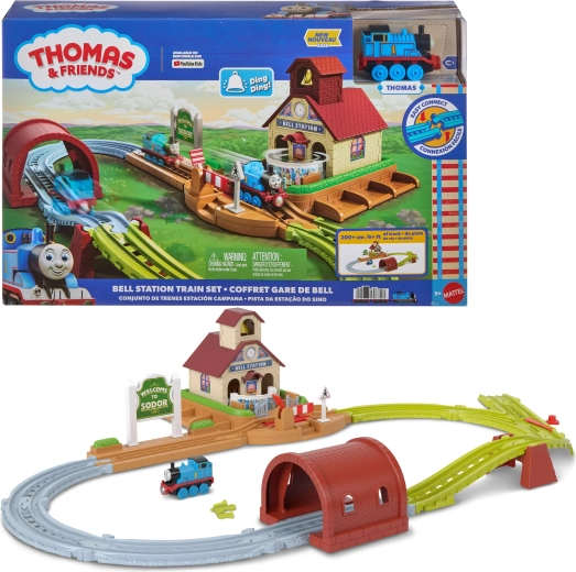 Fisher-Price Thomas & Friends súprava koľají so stanicou Dzwonkowo a lokomotívou Tomáš