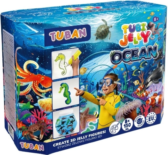 Tubi Jelly Ocean sada s veľkým akváriom (8 farieb)