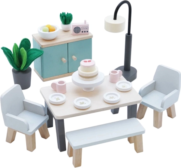 Nábytkový set do domčeka pre bábiky Daisylane jedáleň