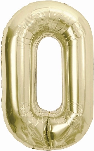 Fóliový balónik číslo 0 šampanský