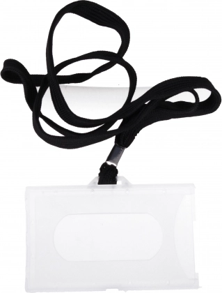 Menovka na krk so šnúrkou 45 cm – čierna alebo tmavomodrá