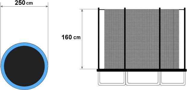 Univerzálne prispôsobenie pre 8 ft trampolíny