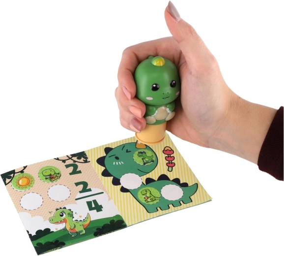 Ergonomická pečiatka s dinosauřím motívom