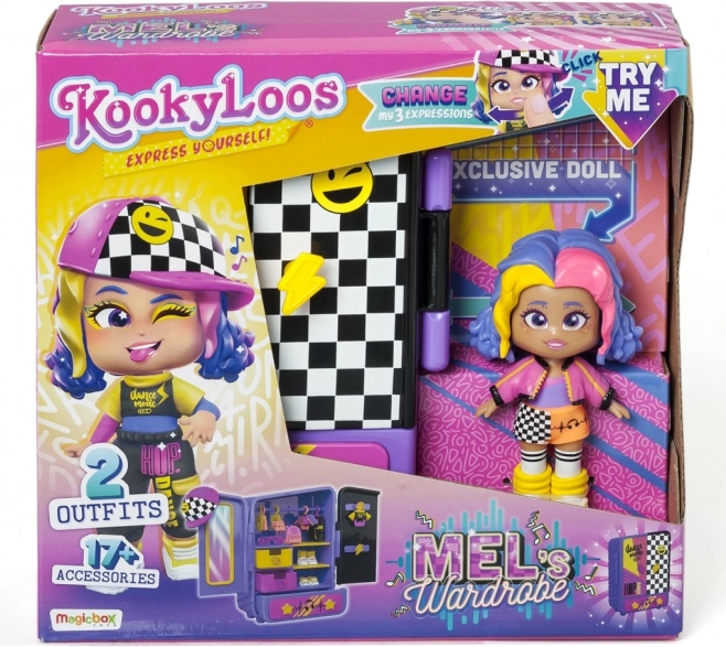 KookyLoos Mel hrací set - šatník pre bábiky