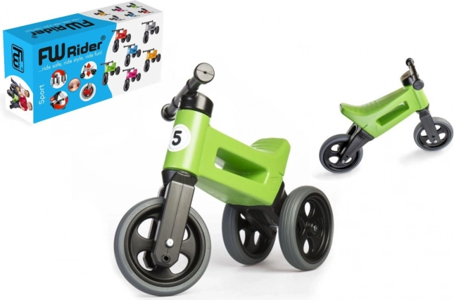 Odrážadlo Funny Wheels Rider Sport 2v1 pre deti – Zelená