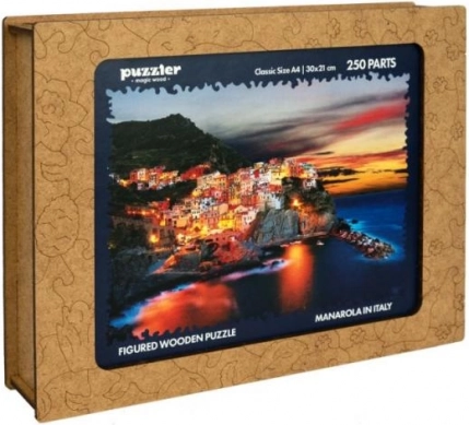 Drevené puzzle Manarola v Taliansku 250 dielikov
