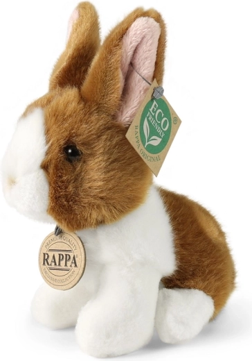 Rappa plyšový králik bielo-hnedý sediaci 16 cm
