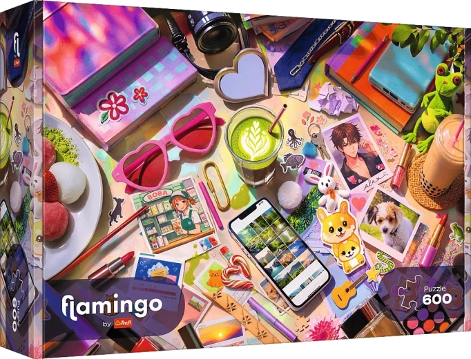 Puzzle Trefl Flamingo – môj malý svet (600 dielikov)