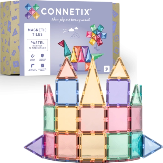 Connetix Pastel Mini Pack magnetické stavebnice 32 dielov