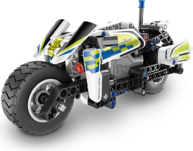 Detailný policajný motocykel