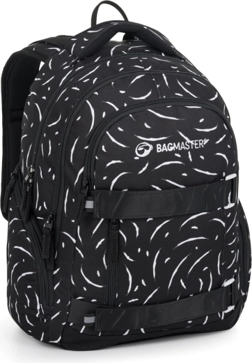 Bagmaster Nomad 25 študentský batoh čierno-biely