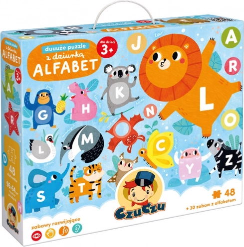 CzuCzu veľké puzzle s dierkou Abeceda