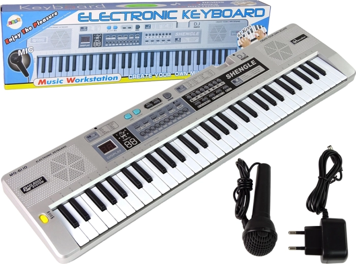 Klavír s mikrofónom 61 kláves