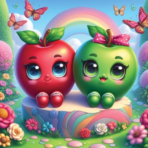 YAZZ Puzzle roztomilé jabĺčka 1023 dielikov