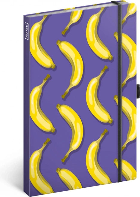 Notique linajkovaný zápisník Banány 13 × 21 cm