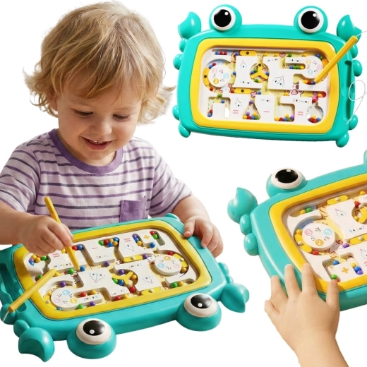 Woopie Montessori magnetické bludisko krab tyrkysové