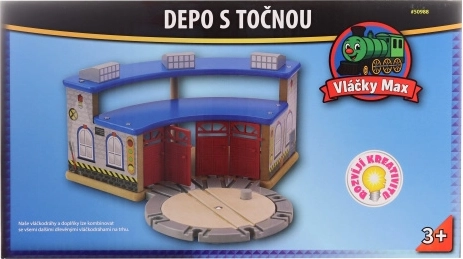 Vláčky Max depo s točňou pre 4 lokomotívy