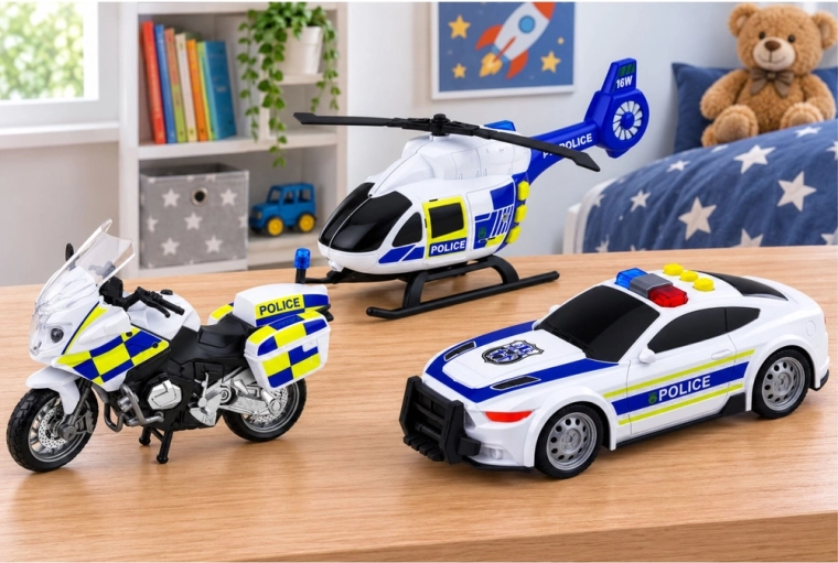 3 policajné vozidlá v jednej sade