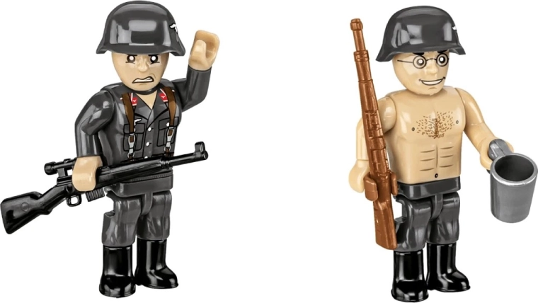 Figúrky delostrelcov s doplnkami