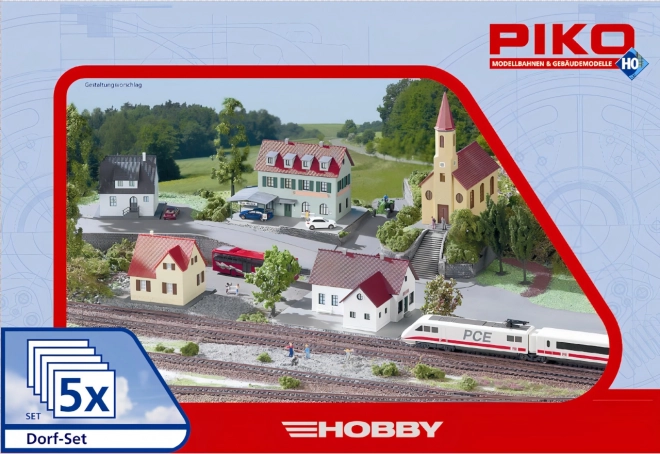 Piko Hobby sada stavieb Dedina, 5 dielov