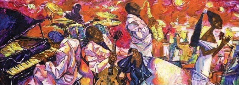 Panoramatické puzzle ART PUZZLE Farby jazzu 1000 dielikov