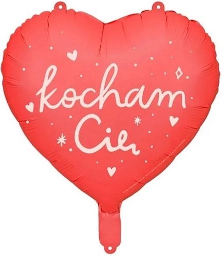 Fóliový balónik srdce „Kocham Cię“ 45 cm - 1 kus