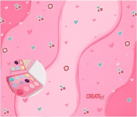 Create It! pastelová paletka očných tieňov so zrkadielkom (12 odtieňov)