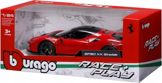 BBU Ferrari SF90 Stradale v červenej farbe 1:24