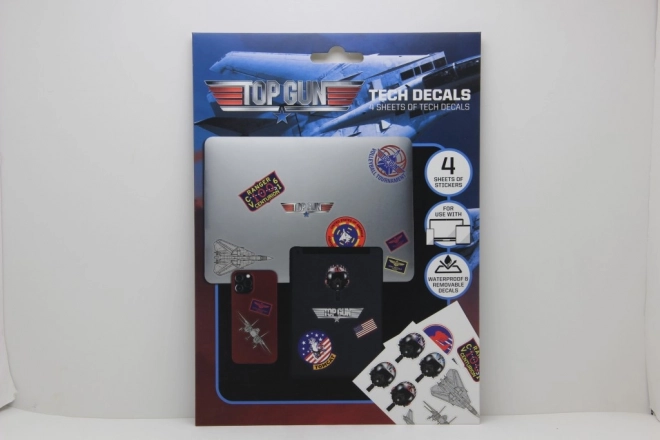 Samolepky TOP GUN – licenčná sada 4 hárkov
