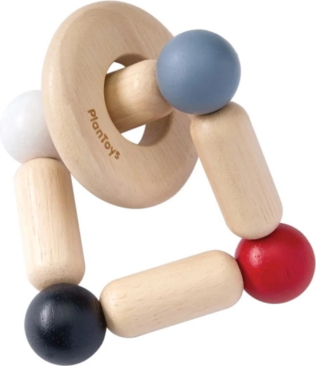 PlanToys kontrastné hrkálka štvorec
