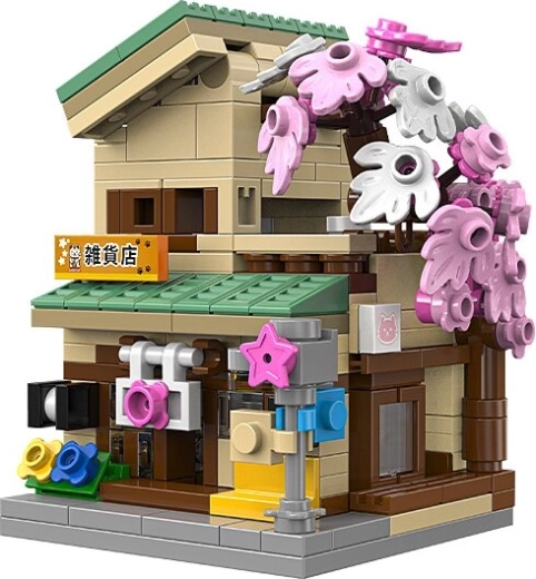 CaDA Mini Kitty's obchod s potravinami 1:65 zo stavebnice