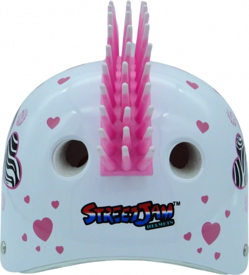 Prilba Zebra so srdiečkami