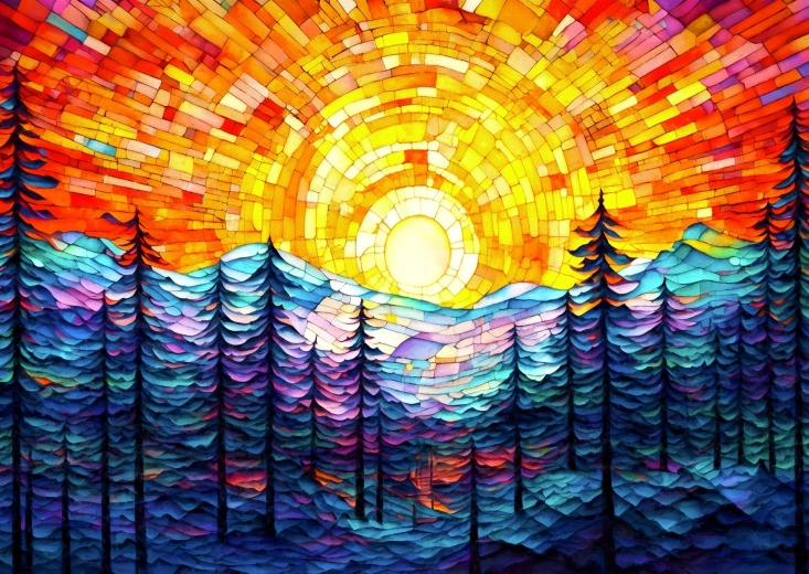 Enjoy Puzzle nádherný západ slnka 1000 dielikov