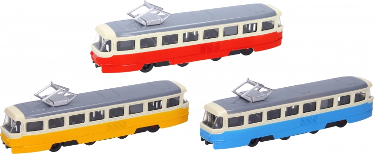 Kovová električka s efektmi 16 cm