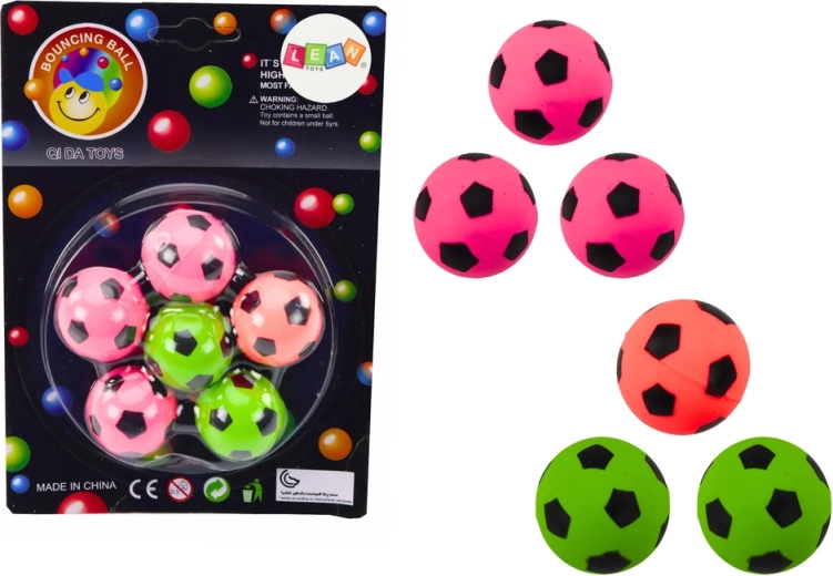 Sada kaučukových lôpt futbal 6 ks