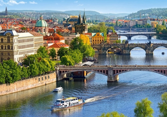 Puzzle 500 dielikov – Pohľad na mosty v PRAHE