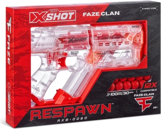 X-Shot FaZe Respawn guľkový blaster 12 gulí