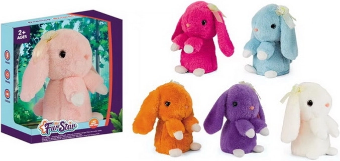 Rozprávajúci a tancujúci plyšový zajačik s opakovaním