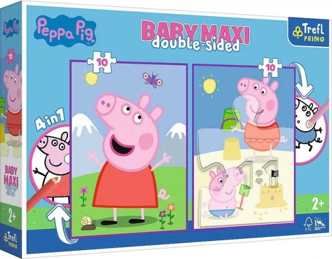 Skladačka Baby MAXI 2x10 Peppa Pig Veselý deň