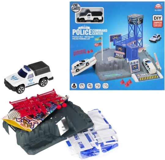 Policajné parkovisko s autíčkom