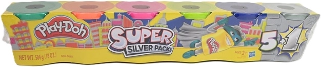 Modelovacia hmota Play-Doh metalické farby gold/silver 6 ks