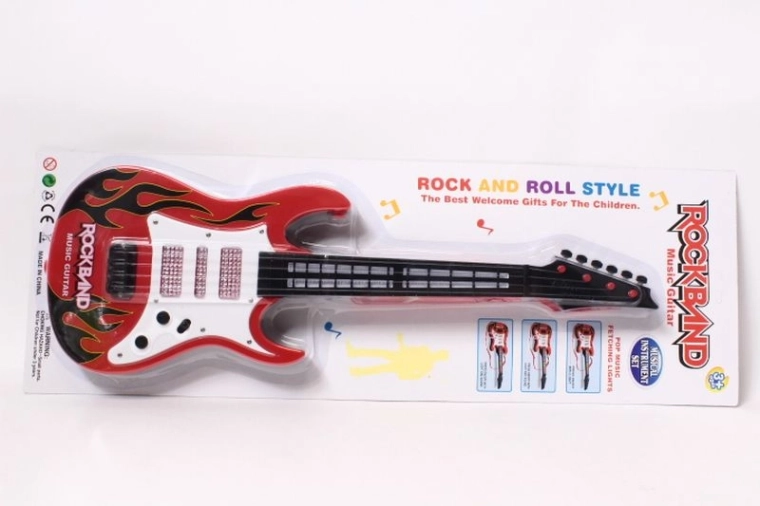 Detská elektronická gitara na batérie v blistri