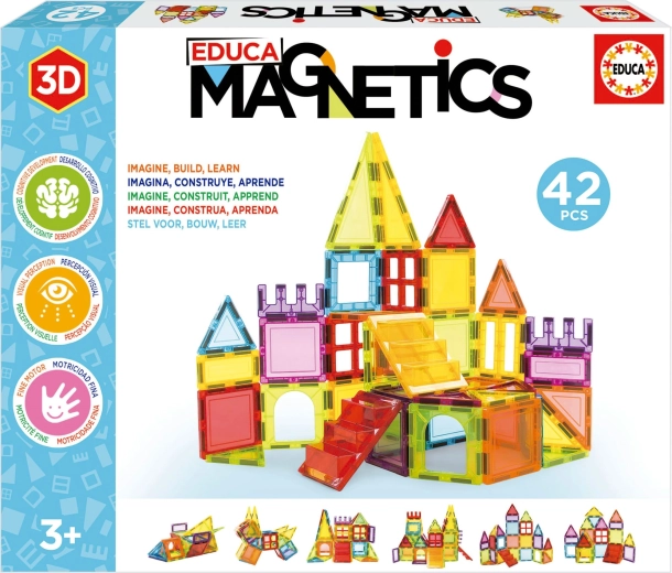 EDUCA Magnetická stavebnica Magnetics 42 dielov