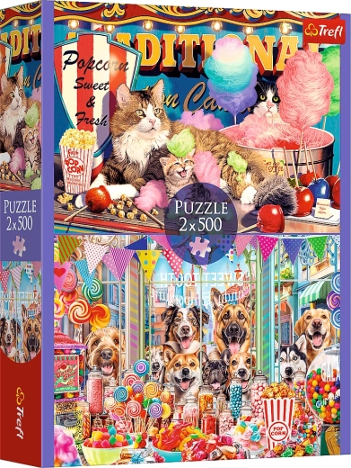 Puzzle 2x500 – chlpatí priatelia TREFL