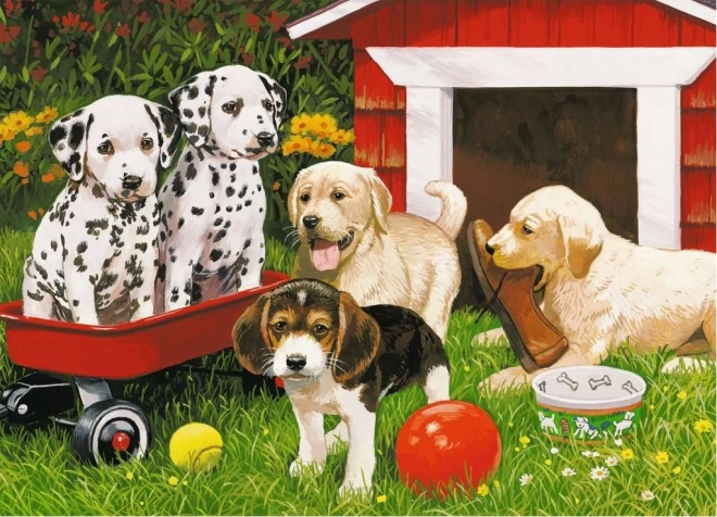 Puzzle Ravensburger Šteniatková párty 60 dielikov