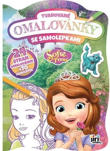 Tvarované omaľovánky Sofie Prvá so samolepkami