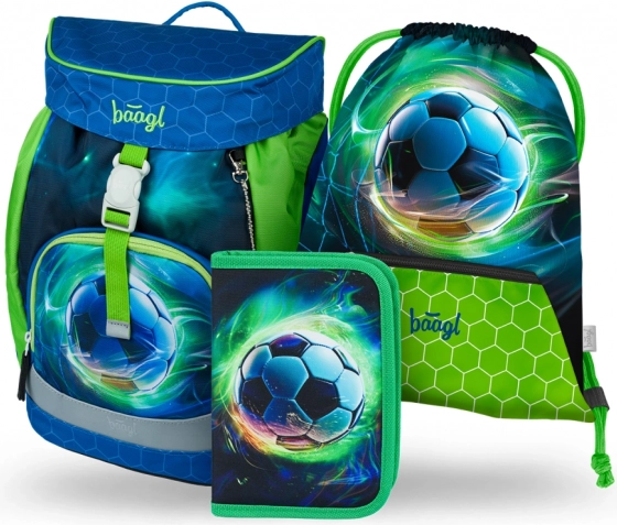 Školská Taška, Peračník a Vrecko Baagl Airy Futbalová Lopta Set