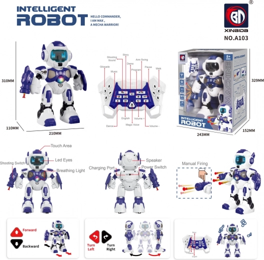 Interaktívny robot s funkciou streľby A08